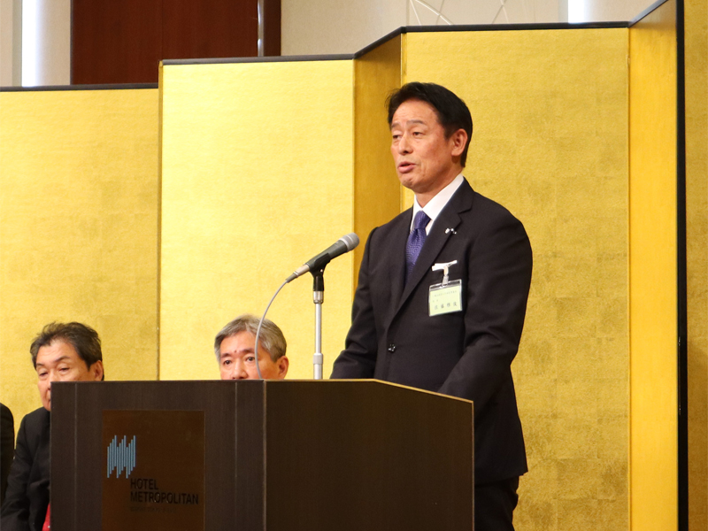 定時社員総会 佐藤新会長 挨拶