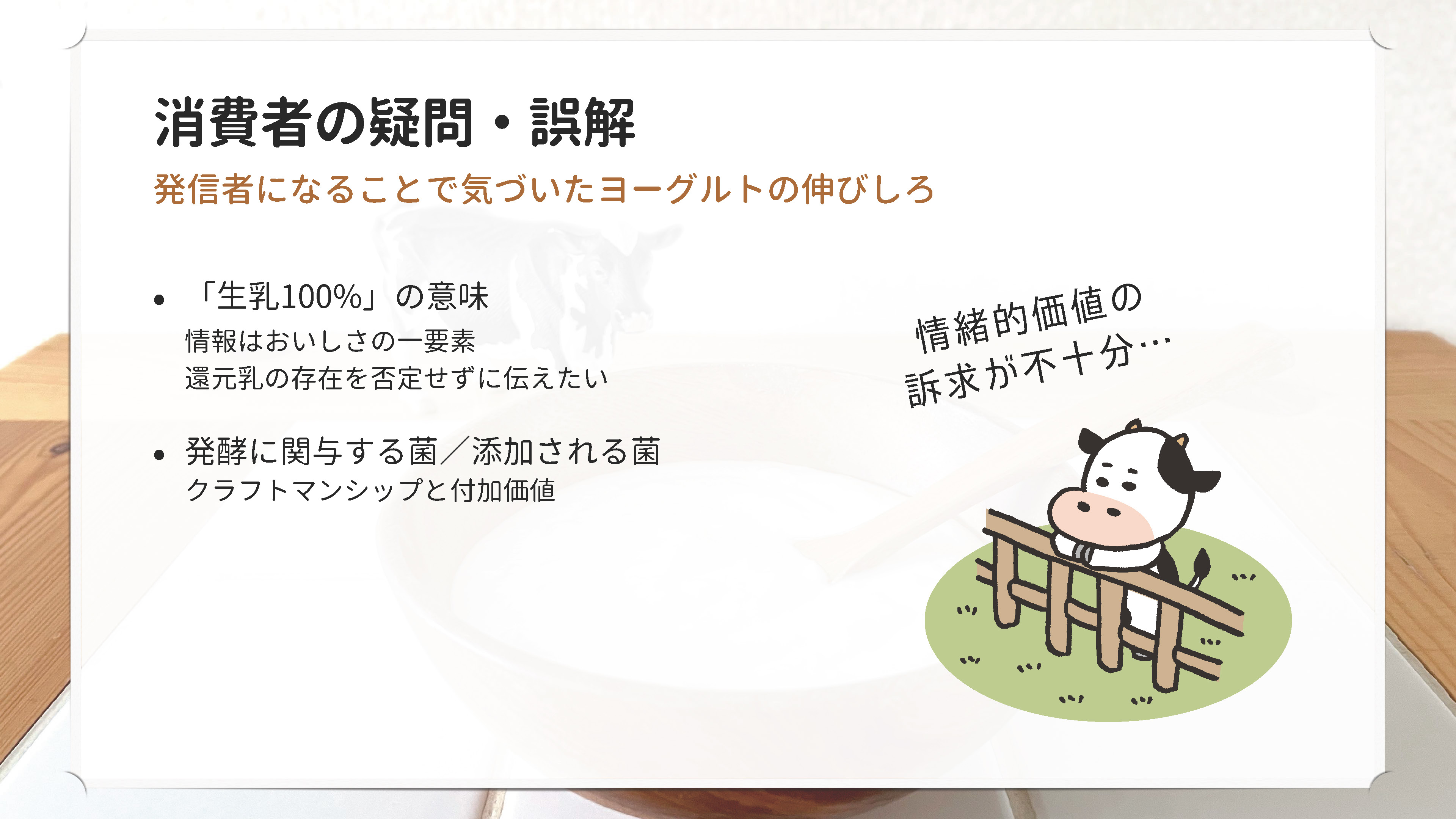 消費者の疑問・誤解