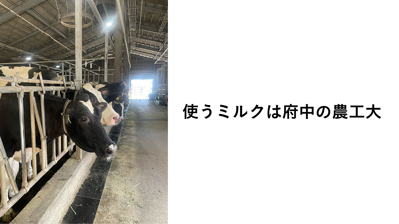 使うミルクは府中の東京農工大学