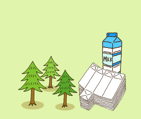 牛乳パックはいいパルプ 飲みおえたら、リサイクルへ!